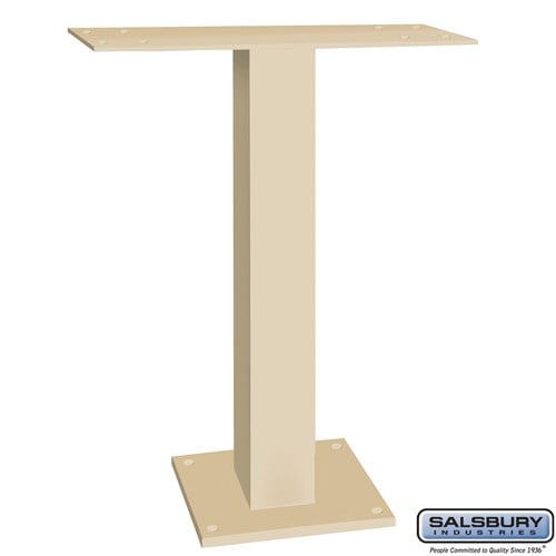 Salsbury Pedestal for 5 Door High Surface Mounted Cell Phone Lockers - Sandstone - Sweatfully