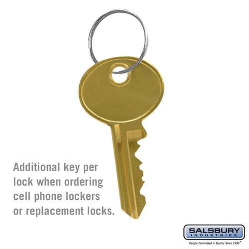 Salsbury Additional Key - for Cell Phone Storage Locker Standard Lock - Sweatfully