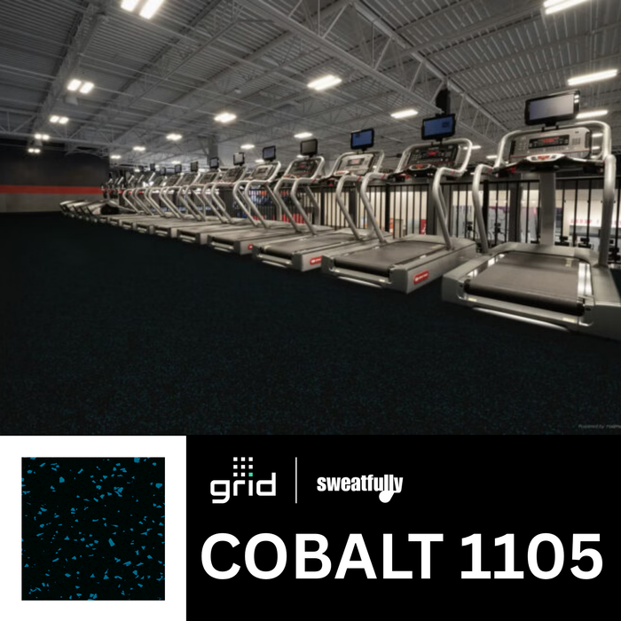 Grid Regrind Rubber Bull Tiles CORE Series Rubber Flooring with Flecks (1 sq. ft.)