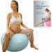 Pregnancy Ball for Maternity, Labor and Birth.  Includes Pregnancy Guide.  (Mist) - Sweatfully