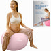 Pregnancy Ball for Maternity, Labor and Birth.  Includes Pregnancy Guide.  (Rose) - Sweatfully