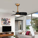 28" Modern DC Motor Downrod Mount Reversible Ceiling Fan with LED Lighting and Remote Control - Sweatfully
