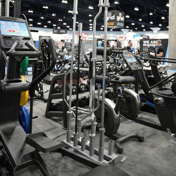 Vertical Olympic Bar Rack - 10 Bar - Muscle D Fitness -  Sturdy Vertical Olympic Bar Holder - Sweatfully