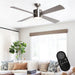 52" Bucholz Industrial Ceiling Fan with Dimmable LED Light - Sweatfully