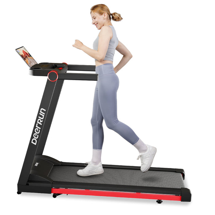DeerRun A1 Pro Move+  6% Incline Foldable Treadmill——2025 Upgraded Chip & NFC Support | 350Lbs, 10mph - Sweatfully