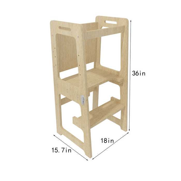 Date - 4 in 1 Kitchen Tower, Desk, Step Stool and Chalkboard - Sweatfully