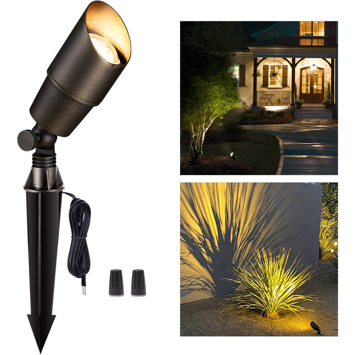 Gardenreet Small Solid Brass Landscape Spotlight - Bronze/Black/Copper (2101) - Sweatfully
