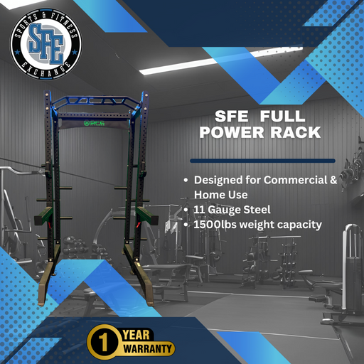 SFE Commercial Full Power Rack (Squat Rack) with Weight Storage (New) - Sweatfully