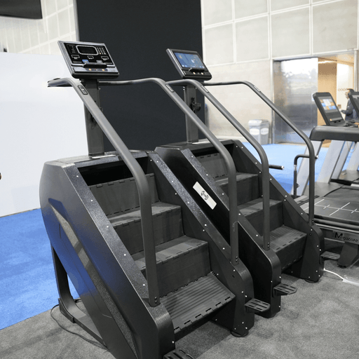 Commercial Stair Climber - Stepmill - LED Screen - Muscle D Fitness - Durable - Black - Heart Rate Monitor - Sweatfully