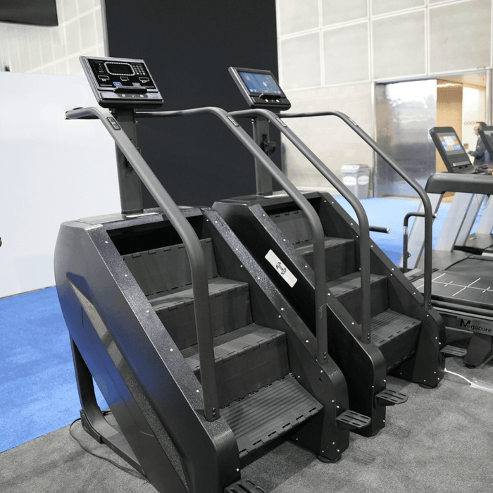 Commercial Stair Climber - Stepmill - LED Screen - Muscle D Fitness - Durable - Black - Heart Rate Monitor - Sweatfully