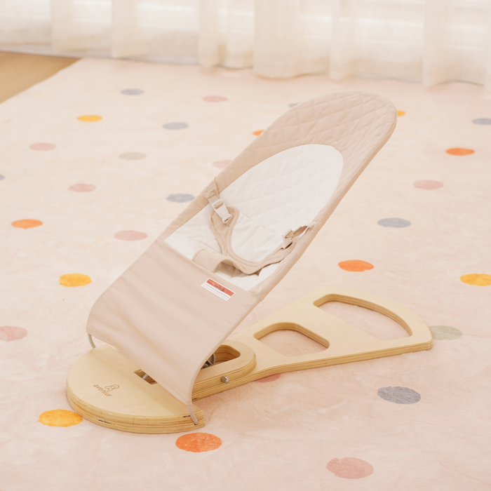 Avenlur Fir Wooden Baby Bouncer – Foldable Infant Rocker with Play Arch - Sweatfully