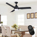 52" Cason Induatrial Downrod Mount Reversible Ceiling Fan with LED Lighting and Remote Control - Sweatfully