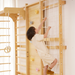 Walnut Modular 9-in-1 Swedish Ladder Wall Gym – Indoor Climber for Kids & Toddlers - Sweatfully