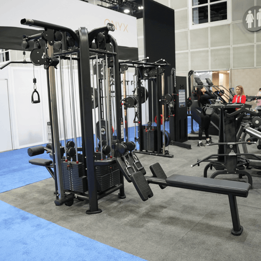 4 Stack Megatron Deluxe Jungle Gym - Muscle D Fitness - Commercial Lat Pull, Low Row, Adj. Hi/Low Pulleys - Sweatfully