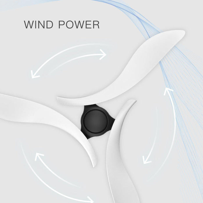 54" DC Motor 6 Speed Black Ceiling Fan - Sweatfully