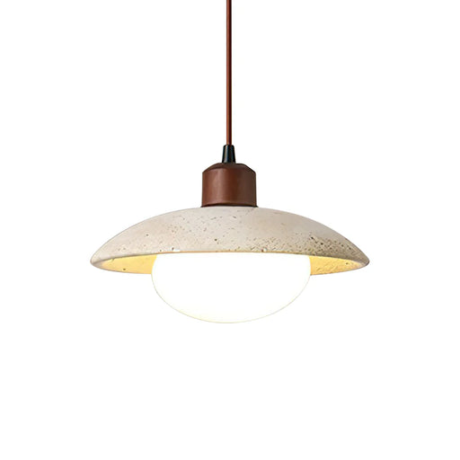 Travertine Glass Noah Disc Pendant Lamp - Sweatfully