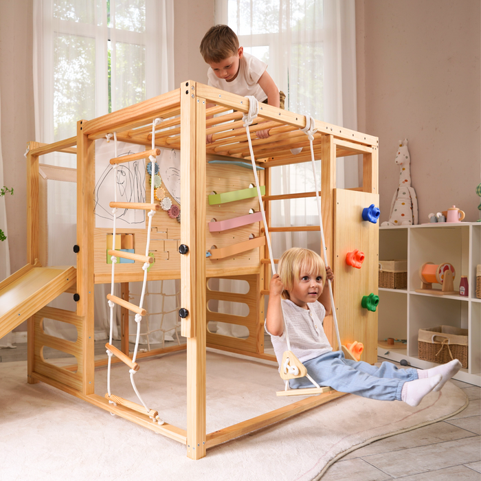 Alpine Adventure Indoor Play Gym – Climber, Slide & Kids Activity Set - Sweatfully