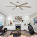 72" Jaydn Farmhouse Satin Nickel DC Motor Downrod Mount Reversible Ceiling Fan with Lighting and Remote Control - Sweatfully