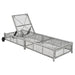 Outdoor Lounge Chair, Patio Chaise Lounge with 5-Position Backrest, Rattan Outdoor Lounge Chair with Cushion and Wheels for Poolside, Backyard, Garden - Sweatfully