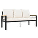 5 Pieces Outdoor Patio Conversation Set with 3-Seat Sofa, Cushions for Backyard, Poolside, Garden - Sweatfully