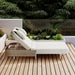 Outdoor Daybed, Patio Rattan Daybed with 5-Position Adjustable Backrest and Removable Cushions & Pillows for Garden, Backyard, Poolside - Sweatfully