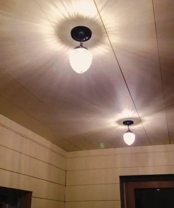 Acorn Antique Glass Ceiling Light with Chain - Sweatfully