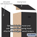 Salsbury 12" Wide Five Tier Box Style Designer Wood Locker - 1 Wide - 5 Feet High - 18 Inches Deep - Black - Silver Resettable Combination Locks - Sweatfully