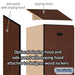 Salsbury 18" Wide Double Tier Designer Wood Locker - 1 Wide - 6 Feet High - 21 Inches Deep - Mahogany - Silver Resettable Combination Locks - Sweatfully