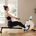 DeerRun RW600 Adjustable 32-Level Magnetic Resistance Long Slide Rail Smart Rowing Machine with PitPat App - Sweatfully