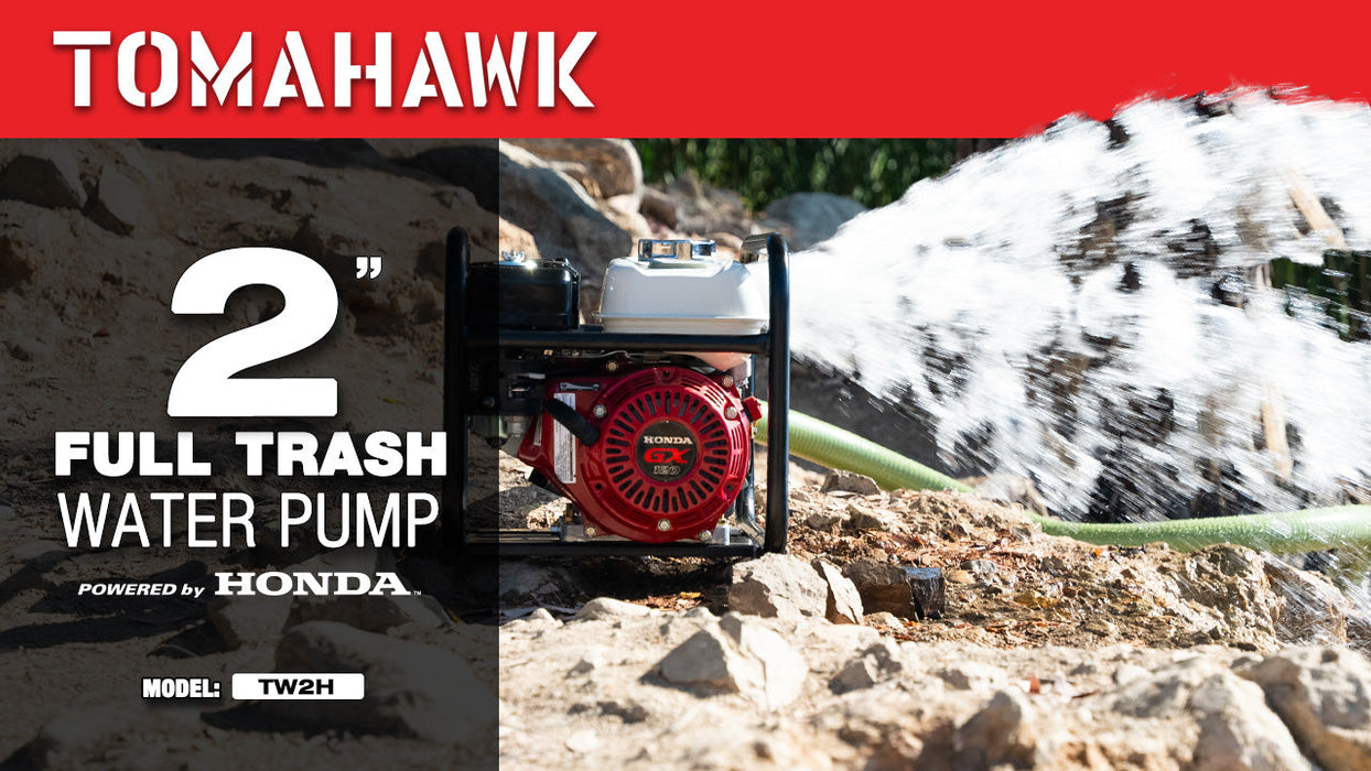2 Inch Trash Water Pump 164 GPM 3.5HP GX120 powered by Honda Portable Utility - Sweatfully