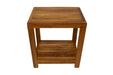 Bali Teak Shower and Bath Spa Bench with Shelf – 18″ - Sweatfully