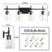Jasper Modern 4-Light Clear Glass Bathroom Lights Linear Vanity Light - Sweatfully