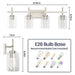 Jasper Modern 4-Light Clear Glass Bathroom Lights Linear Vanity Light - Sweatfully