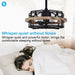 20" Industrial Downrod Mount Fandelier Ceiling Fan with Lighting and Remote Control - Sweatfully