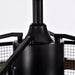 20" Industrial Downrod Mount Fandelier Ceiling Fan with Lighting and Remote Control - Sweatfully