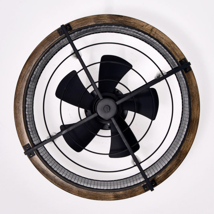 20" Industrial Downrod Mount Fandelier Ceiling Fan with Lighting and Remote Control - Sweatfully