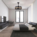 20" Industrial Downrod Mount Fandelier Ceiling Fan with Lighting and Remote Control - Sweatfully