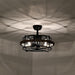 20" Industrial Downrod Mount Fandelier Ceiling Fan with Lighting and Remote Control - Sweatfully