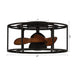 20" Kanpur Industrial Flush Mount Reversible Ceiling Fan with LED Lighting and Remote Control - Sweatfully