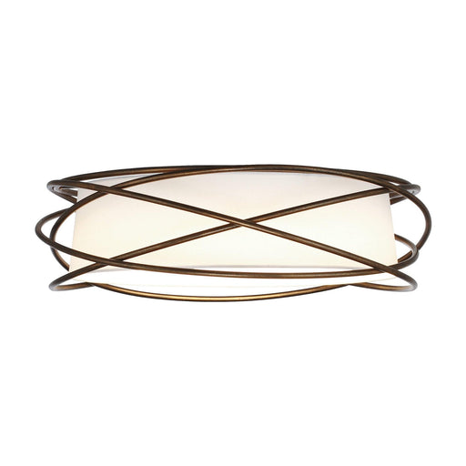 20" Modern Brown LED Flush Mount Ceiling Light - Sweatfully