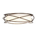 20" Modern Brown LED Flush Mount Ceiling Light - Sweatfully