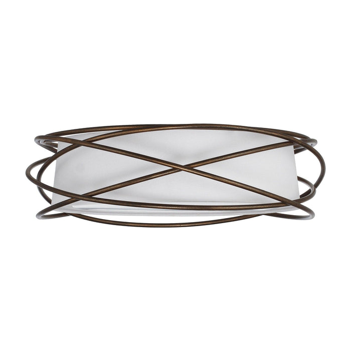 20" Modern Brown LED Flush Mount Ceiling Light - Sweatfully