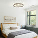 20" Modern Brown LED Flush Mount Ceiling Light - Sweatfully