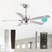 52" Vendome Industrial DC Motor Downrod Mount Reversible Ceiling Fan with Lighting and Remote Control - Sweatfully