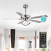 52" Zelda Modern DC Motor Downrod Mount Reversible Ceiling Fan with Lighting and Remote Control - Sweatfully