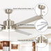 65 Inch Freda DC Motor Modern Downrod Ceiling Fan with LED Light and Remote Control - Sweatfully