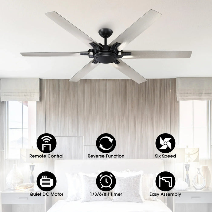 70" Madhya Industrial Ceiling Fan with Remote Control - Sweatfully