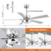 52" Vendome Industrial DC Motor Downrod Mount Reversible Ceiling Fan with Lighting and Remote Control - Sweatfully