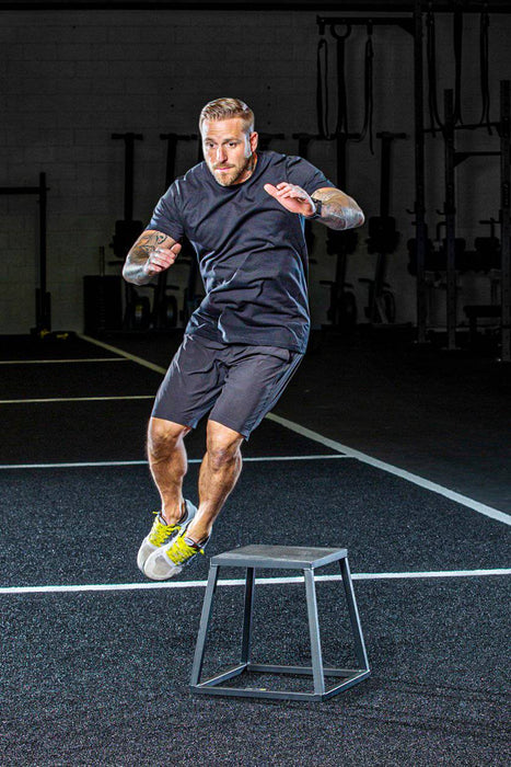 Steel Plyo Boxes – Heavy-Duty Plyometric Jump Platforms with Anti-Slip Rubber Top – Available in 12", 18", and 24" Heights – Stackable, Stable, Built for Strength and Conditioning - Sweatfully