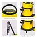 SM20 Wet Dry Shampoo Vacuum Cleaner, Multiple Function Shop Vac, Yellow - Sweatfully